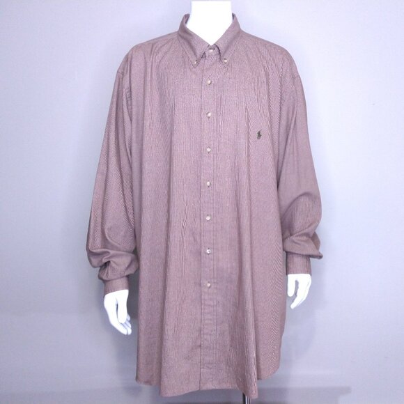 POLO RALPH LAUREN Long Sleeve Button Up 4XLT XXXXL 4XL BIG & TALL Mens CLASSIC - Picture 1 of 15